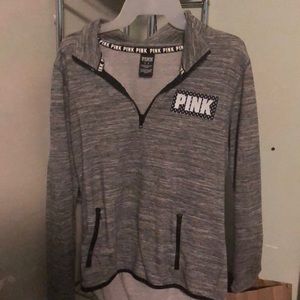 Pink Half Zip grey